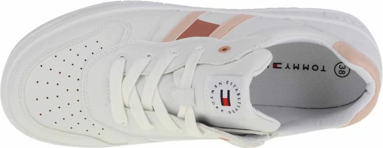 Atlete të ulëta me dantella Tommy Hilfiger për femra, të bardha