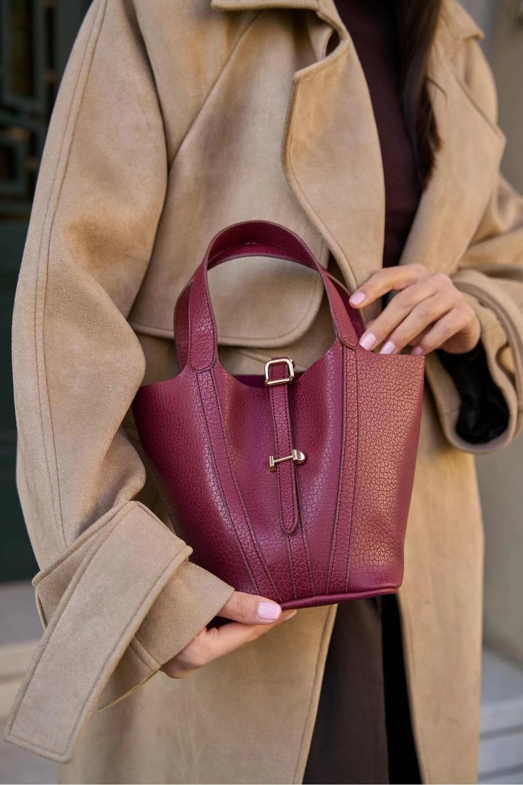 Çantë dore Zoozie Bags, MK1020224SV10-006, ngjyrë e kuqe e thellë