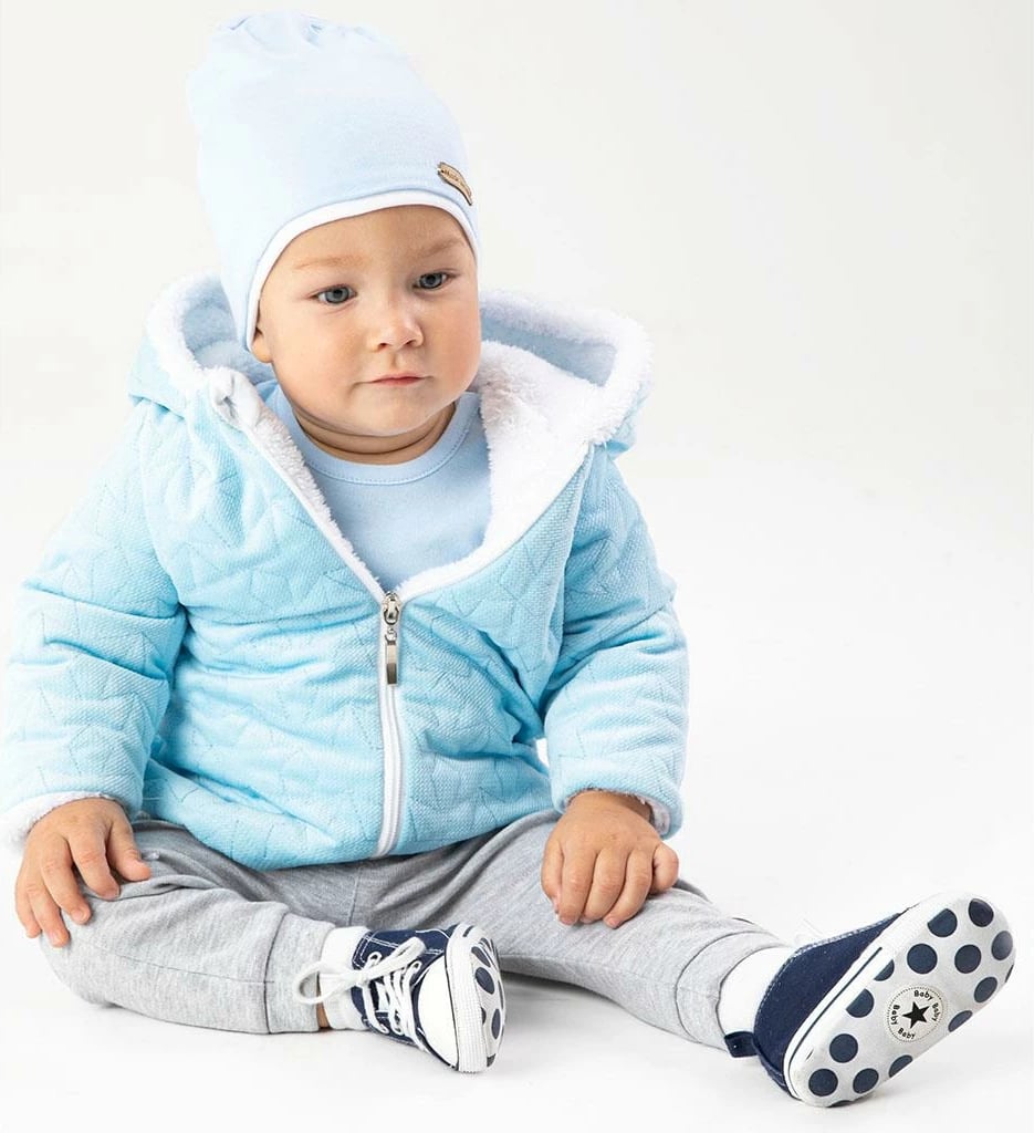 pallto dimri bebe me kapuç, Nicol Kids Winter, madhësia 56 (0-3m), blu, set me kapelë