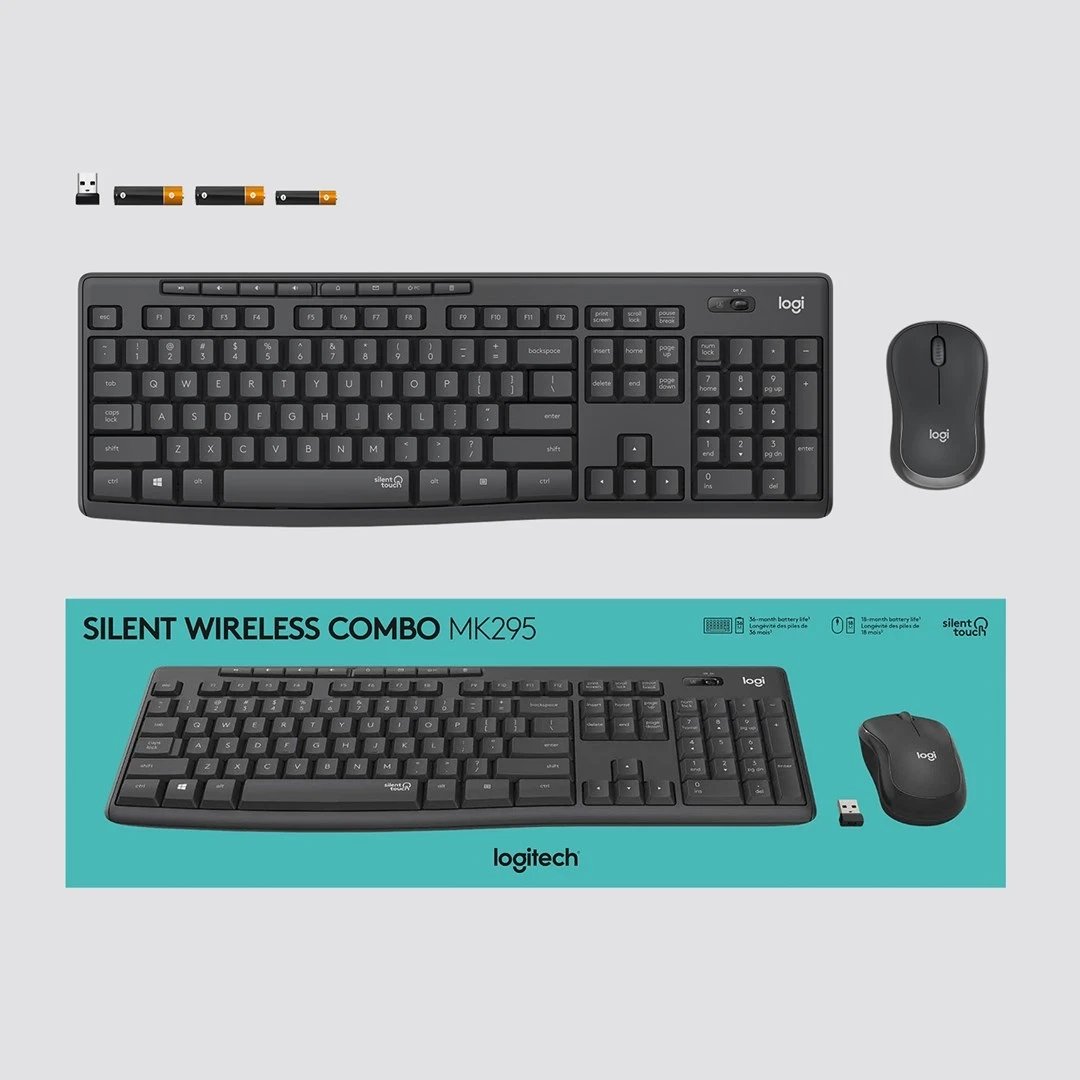 Set maus & tastierë Logitech MK295, të zeza