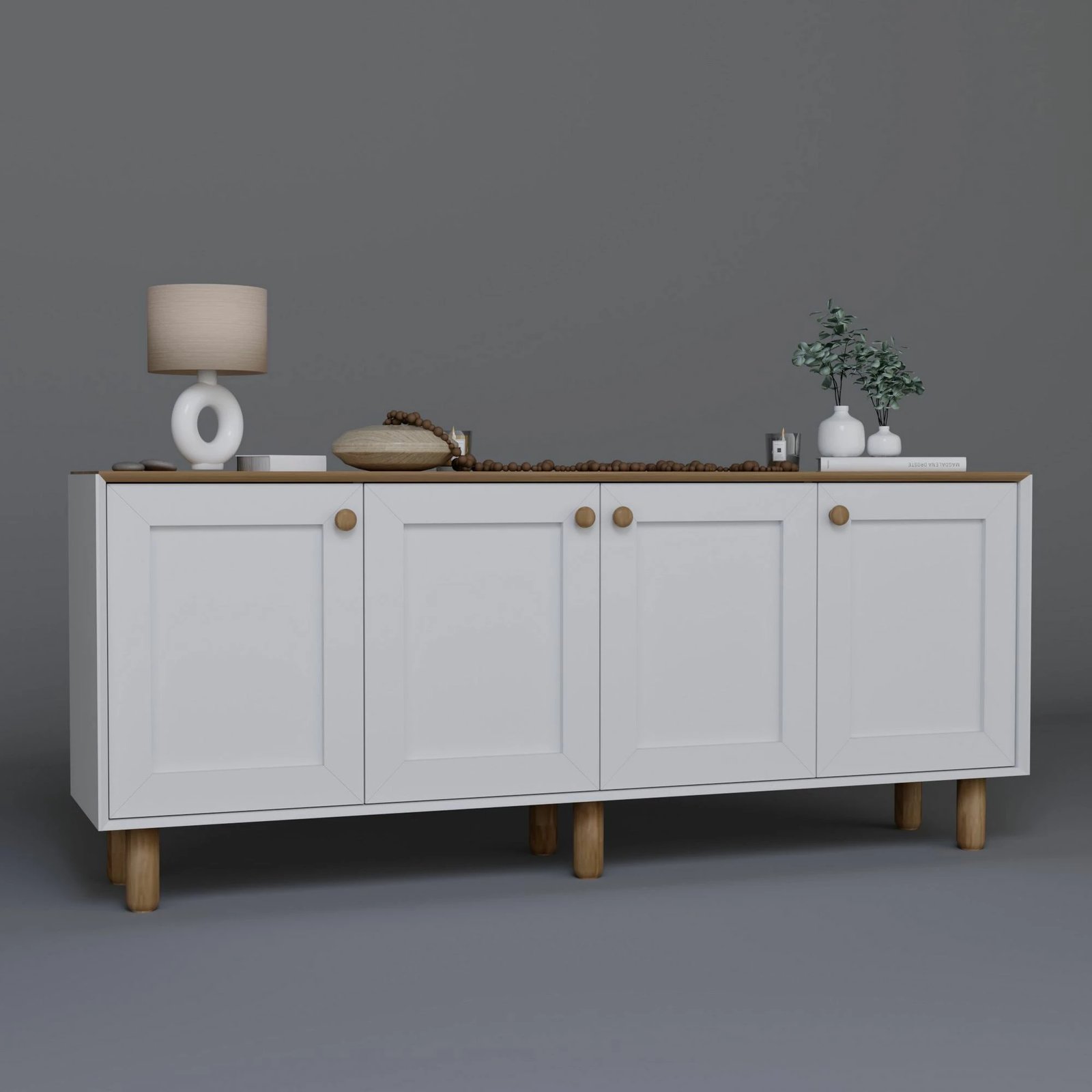 Konsolë Skye Decor, bohemiane, ngjyrë arre e çelët, 1600-71