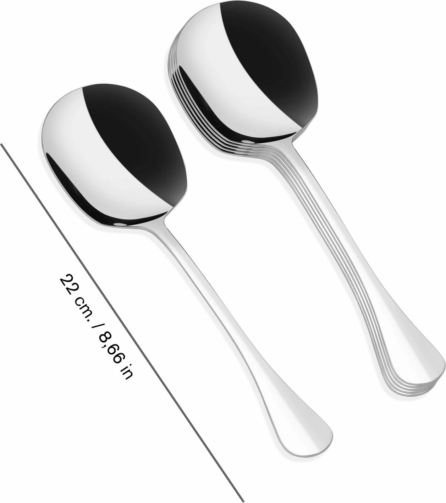Set shërbimi (2 copë), çelik inox, ngjyrë krom, Hermia, Sosmezekasık2
