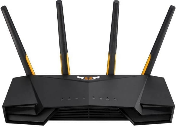Router Asus TUF-AX3000 V2, WiFi 6, 4 LAN, 1 WAN, 1 USB, i zi/verdhe