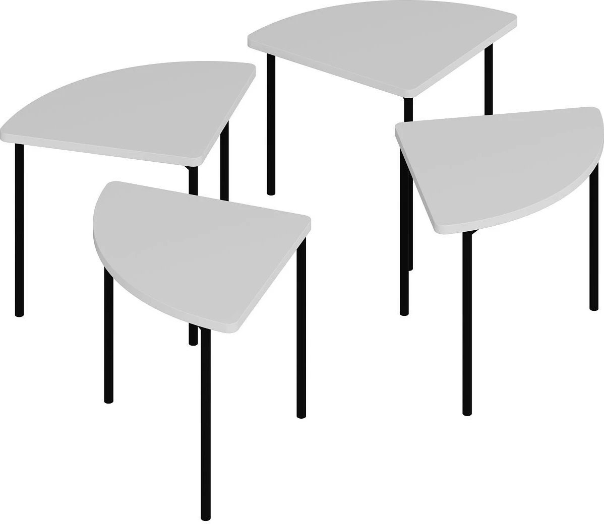 Set tavolinash kafeje, ngjyrë e bardhë, Skye Decor, Emma - 8921