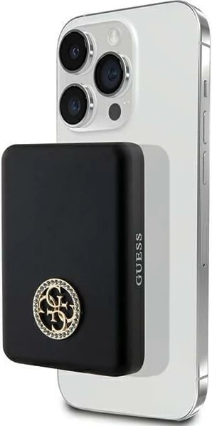 Powerbank wireless Guess 4G Strassed Metal Logo MagSafe 3000mAh, 5W, i zi