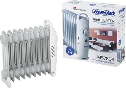 Ngrohës elektrik me vaj MESKO MS7805, 1000 W, Bardhë