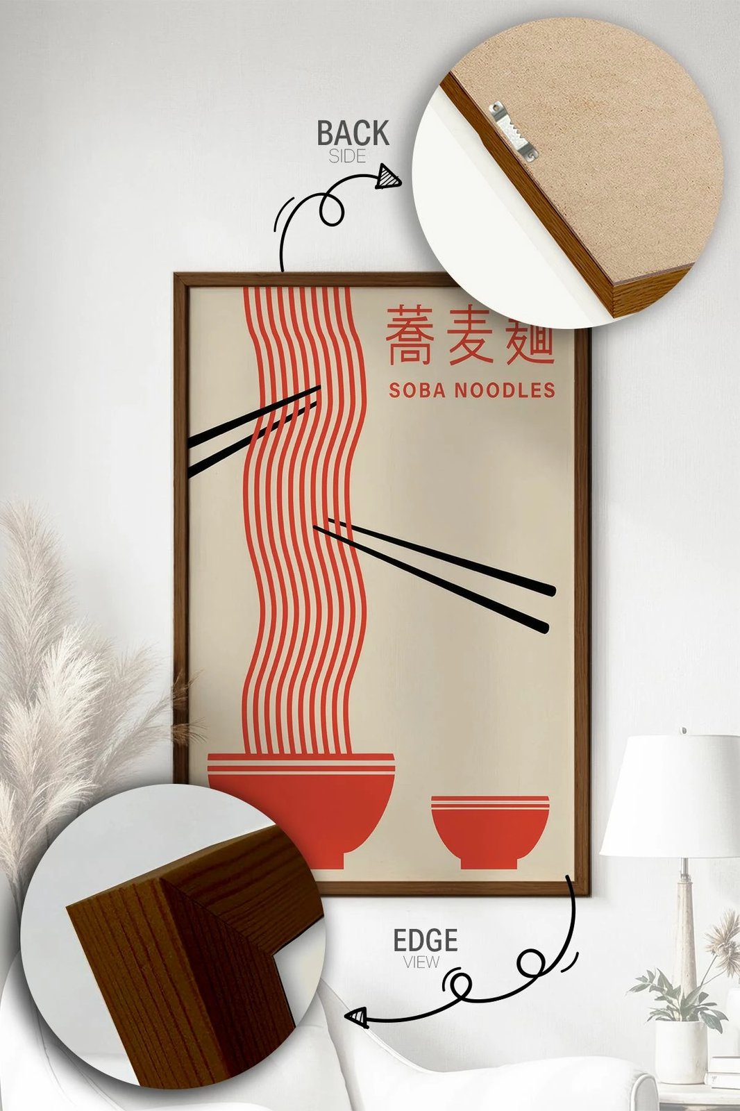 Pikturë dekorative me kornizë Wallity, Lmnmdlkahve16, shumëngjyrëshe, 33x48cm