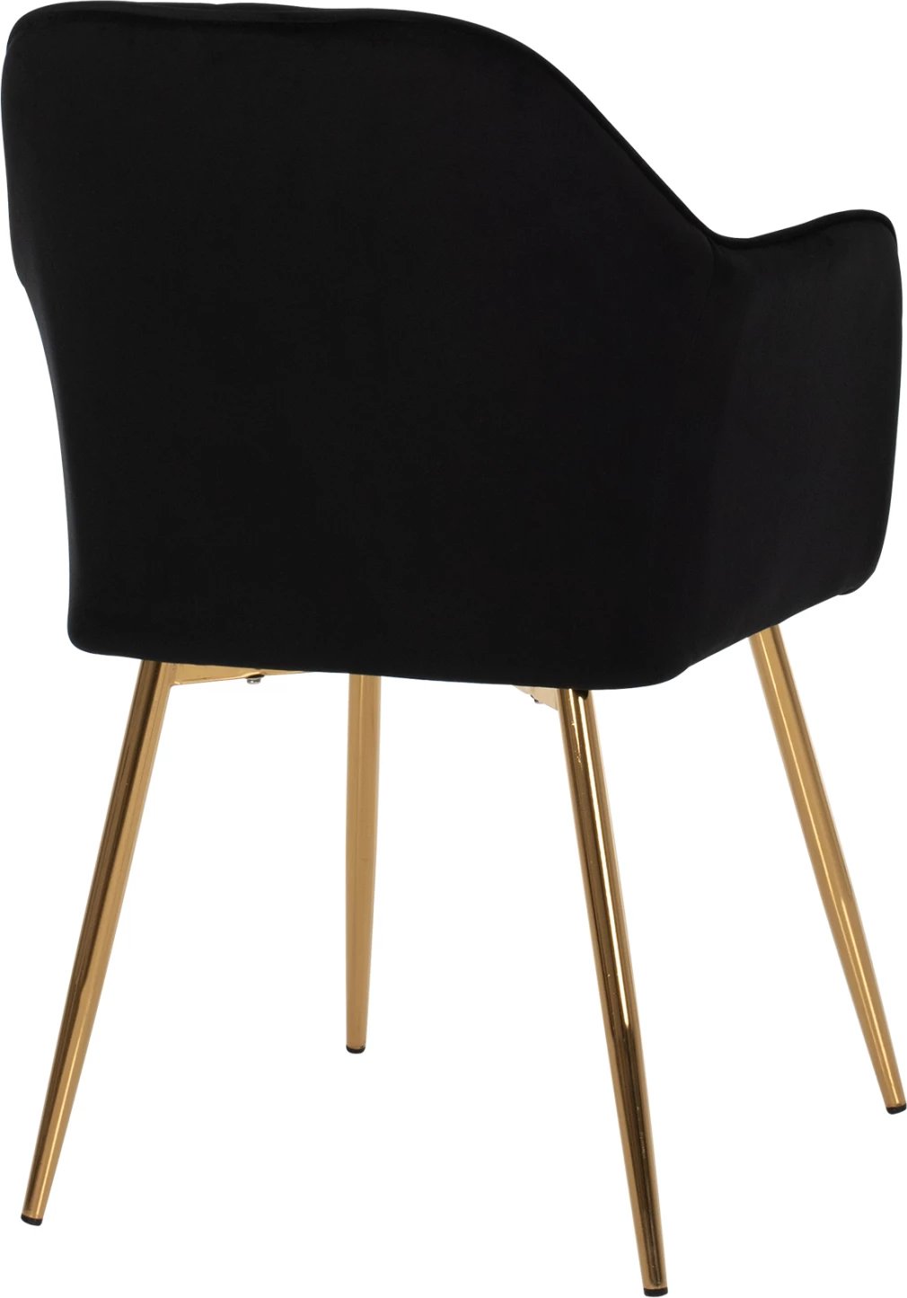 Karrige SAWYER FH8523.04 kadife e zezë dhe këmbë të arta 55Χ60Χ83Hcm, set prej 2 copash