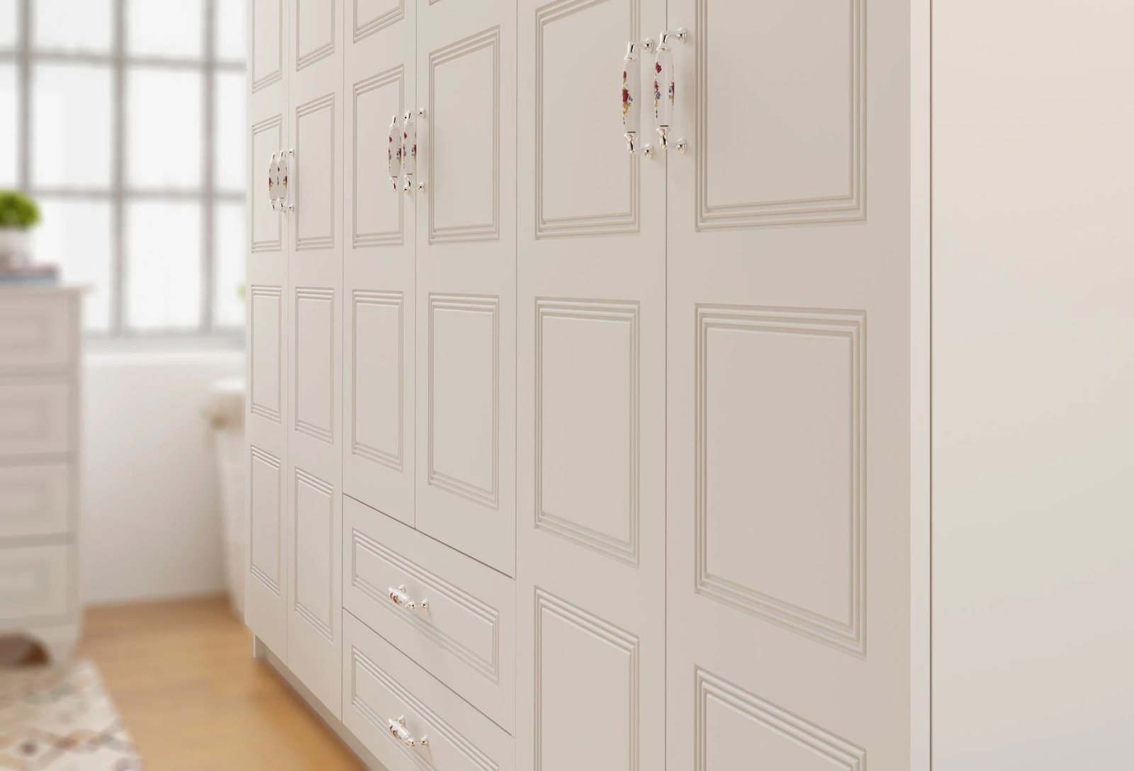 Dollap Skye Decor, ngjyrë e bardhë mat, RB-003