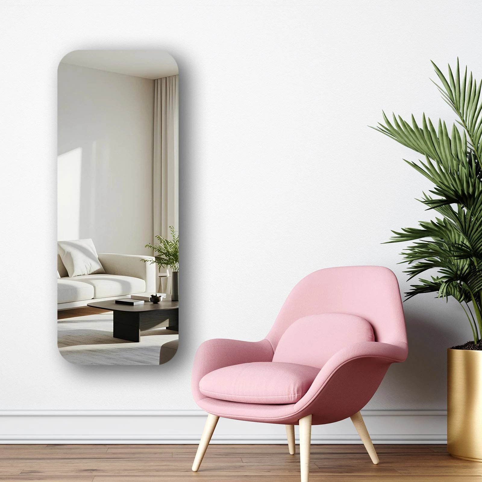 Pasqyrë dekorative Skye, shumëngjyrëshe, 52x135cm