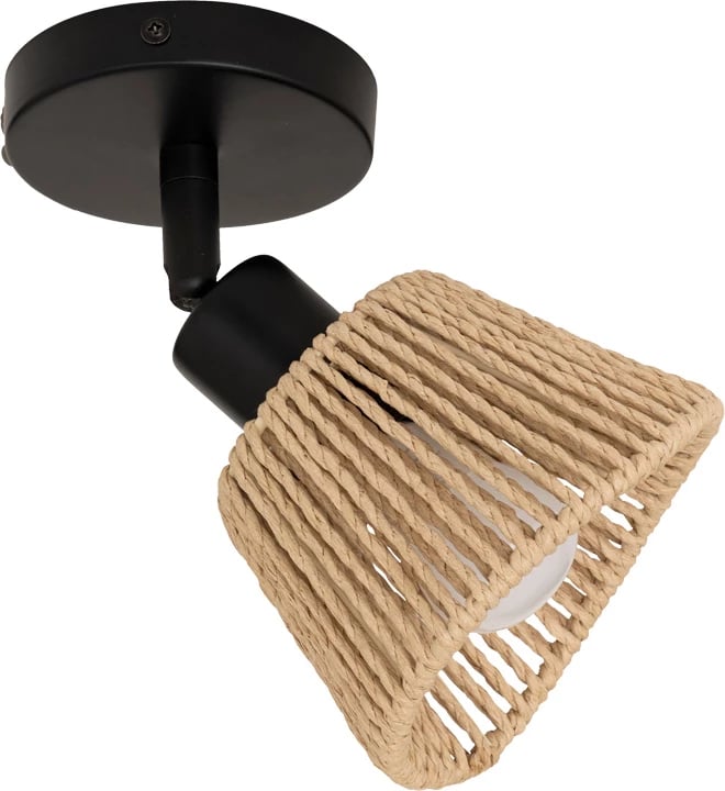 Llambë muri Hender, natyrale-e zezë, D10x19.5cm