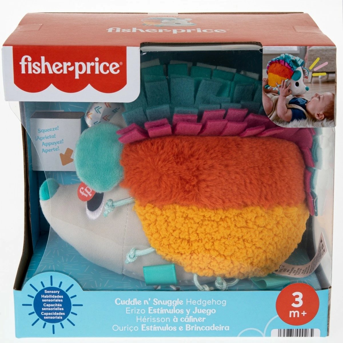 Lodër pelushi sensorike Fisher Price HBP42, shumëngjyrëshe