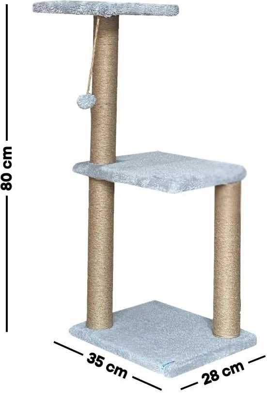 Dërrasë gërvishtëse për mace, Tina 1, ngjyrë gri