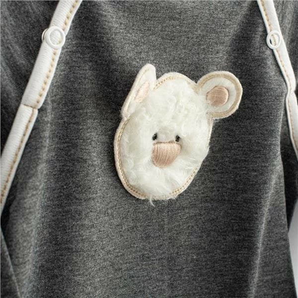 Set dypjesësh bebi, New Baby Sebastian, madhësia 86 (12-18m), pambuk 95% + elastan 5%, për djem, gri, set 2 copë