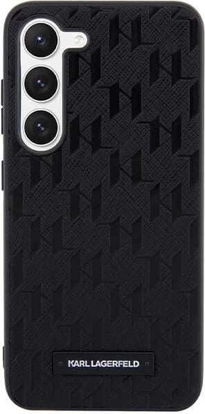 Mbështjellës Karl Lagerfeld Saffiano Mono Metal Logo për Samsung Galaxy S24, i zi