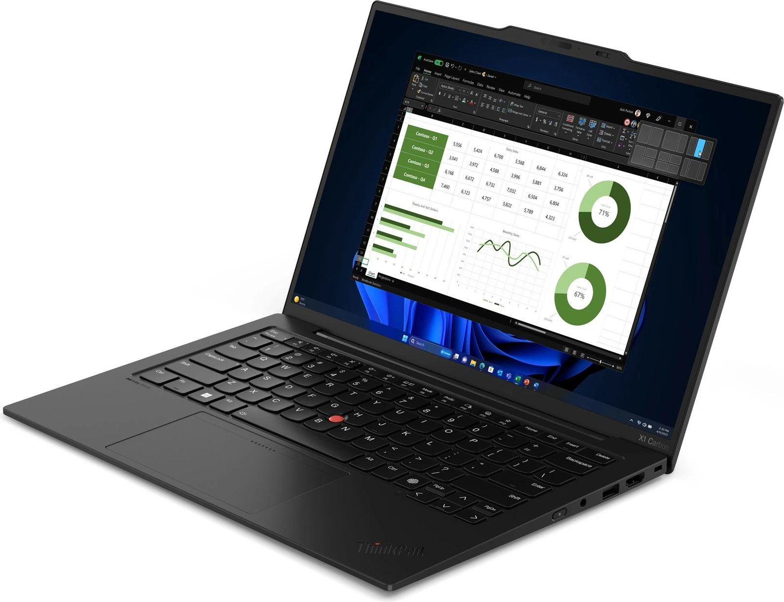 Laptop Lenovo ThinkPad X1 Carbon, Intel Core Ultra 7, 32 GB RAM, 1 TB SSD, 14", i zi
