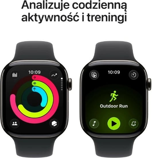 Smartwatch Apple Watch Series 11 GPS + Cellular MFD24MP/A 46 mm kasë titanium 64 GB ekran OLED LTPO Retina brez sportiv M/L ngjyrë slate, i zi