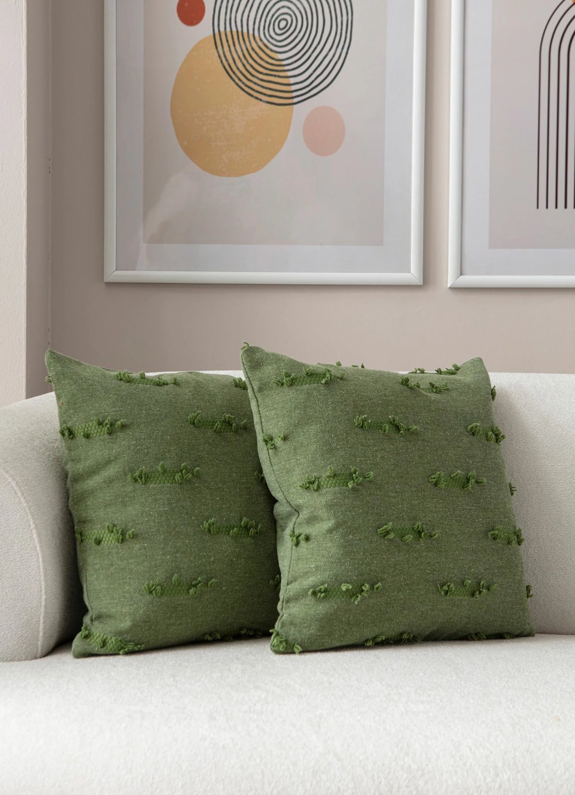 Set mbulesash jastëku (2 copë), Evila Originals, Tuffet, e gjelbër v6