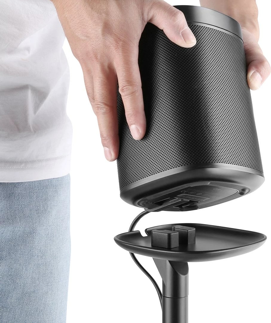 Mbajtës dyshemeje Maclean MC-841 për Sonos One dhe Sonos Play, ngjyrë e zezë