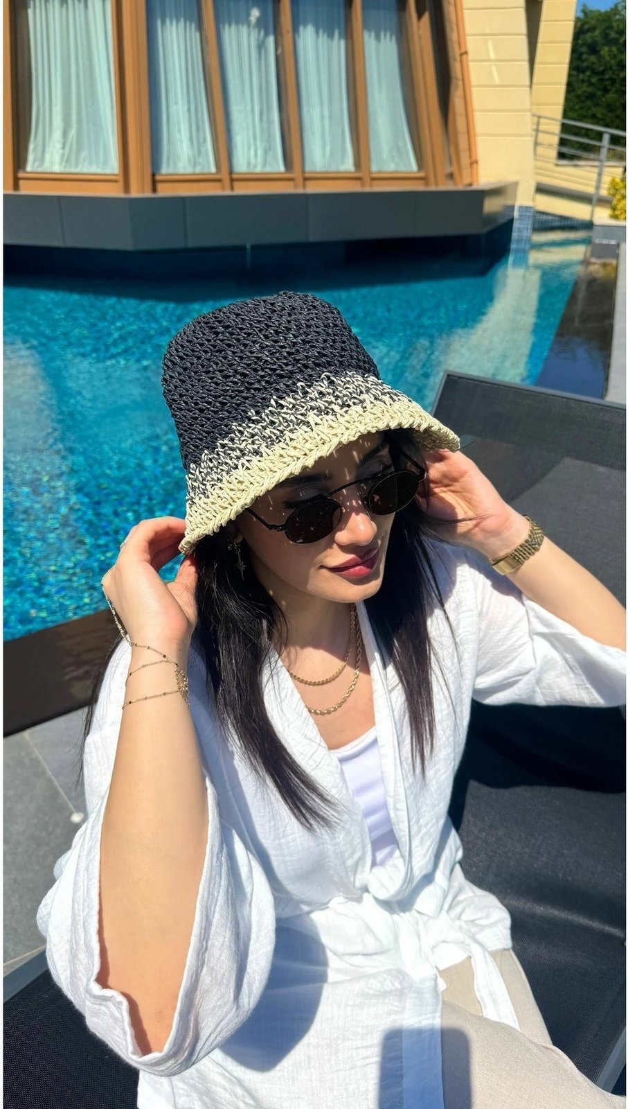 Kapelë grash Jumeon, Hsr2072, e zezë, bezhë