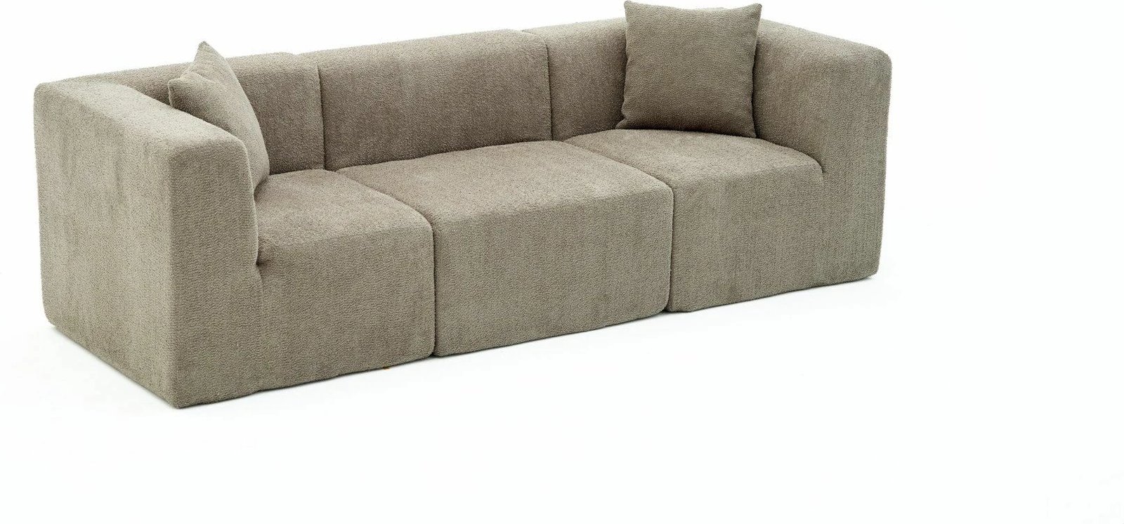 Divan treshe, ngjyrë gri, Atelier del Sofa, 3 pjesë