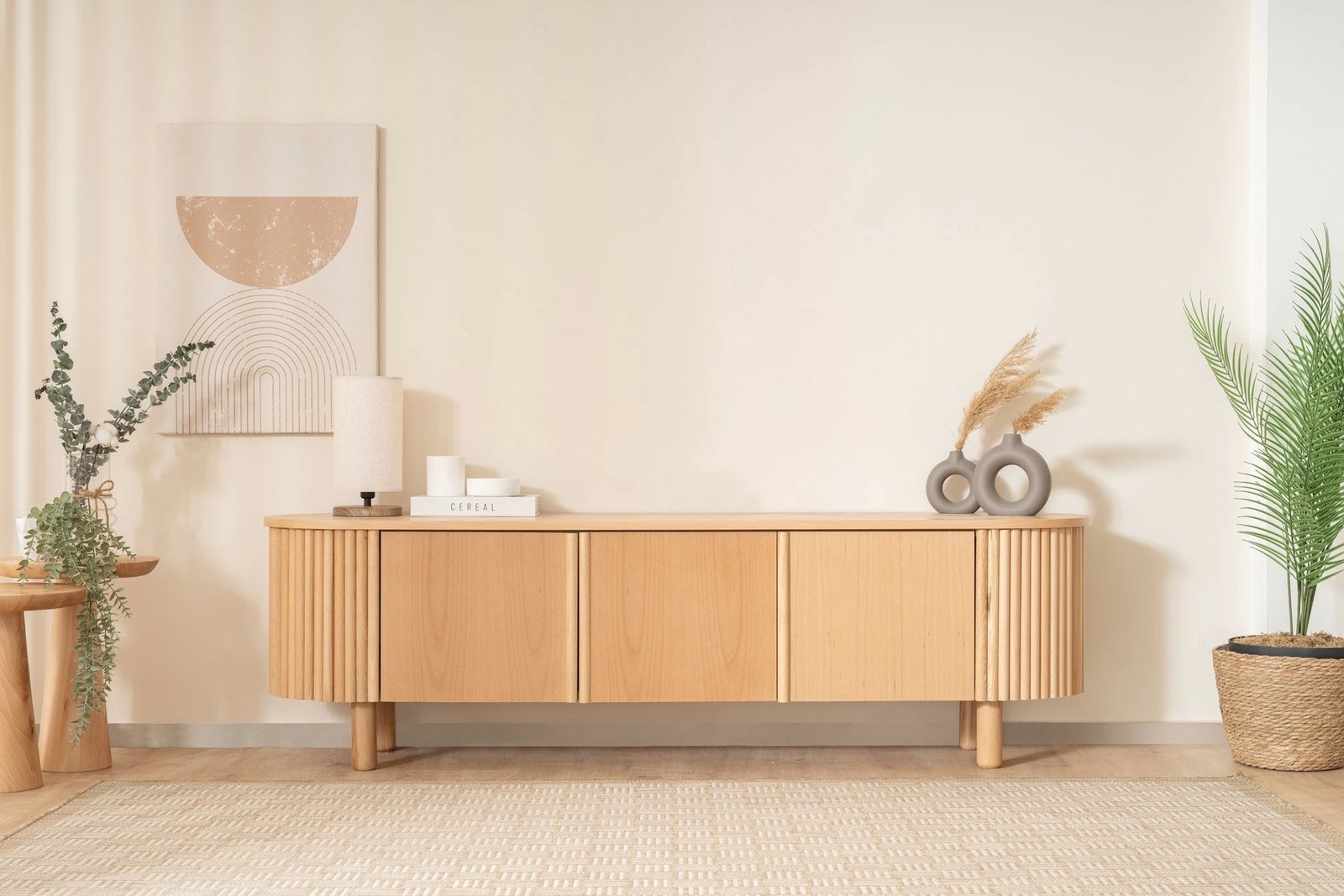 Komodë TV Hanah Home, Lugias, ngjyrë ahu