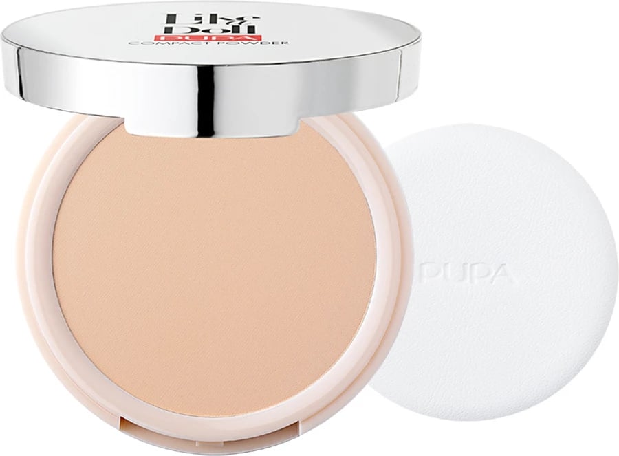Pudër kompakte Pupa Milano Like A Doll Nude Skin Compact Powder 003 Natural Beige SPF15 për femra 10g