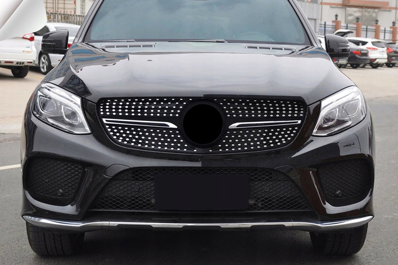 Grill i përparëm Diamond për Mercedes GLE W166 C292 2015-2019 me hapsiren e kameres
