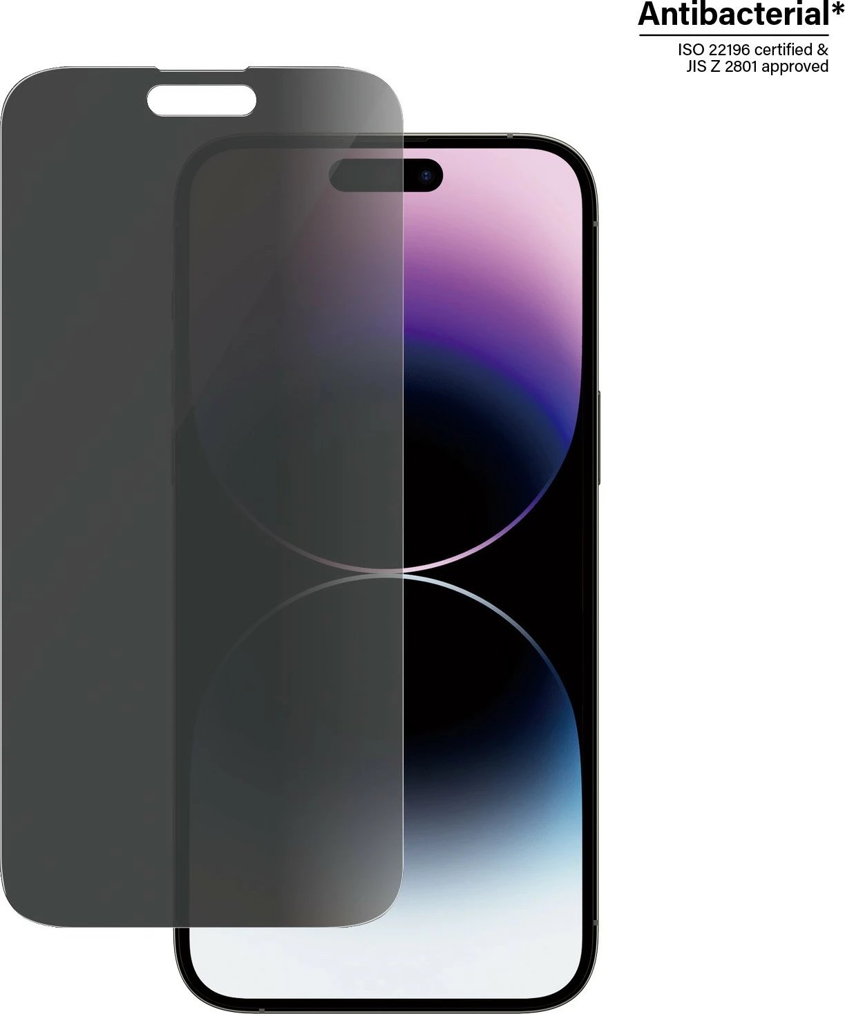 Mbrojtës ekrani PanzerGlass për iPhone 14 Pro Max Privacy, antibakterial