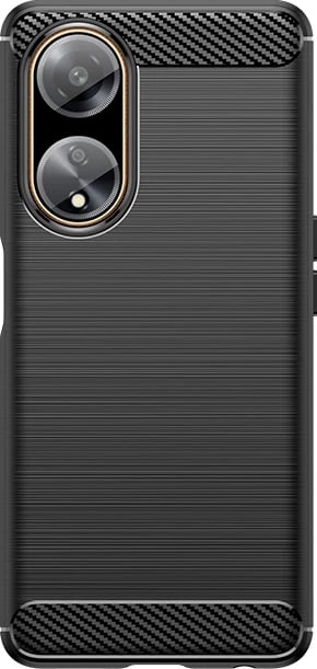Mbështjellës Hurtel Carbon Case për Oppo A98 5G, i zi