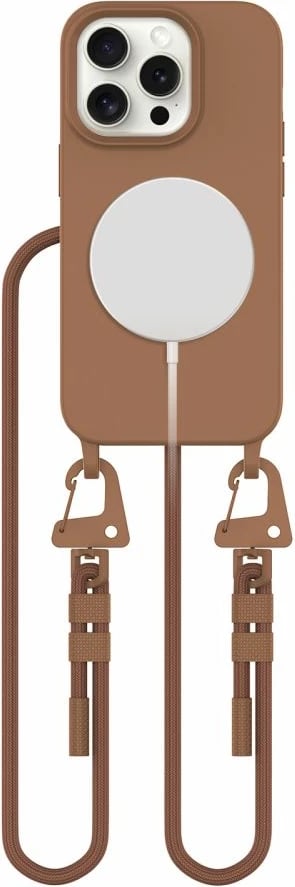 Mbështjellës Tech-Protect Magnecklace për iPhone 15 Plus/14 Plus, MagSafe, Kafe