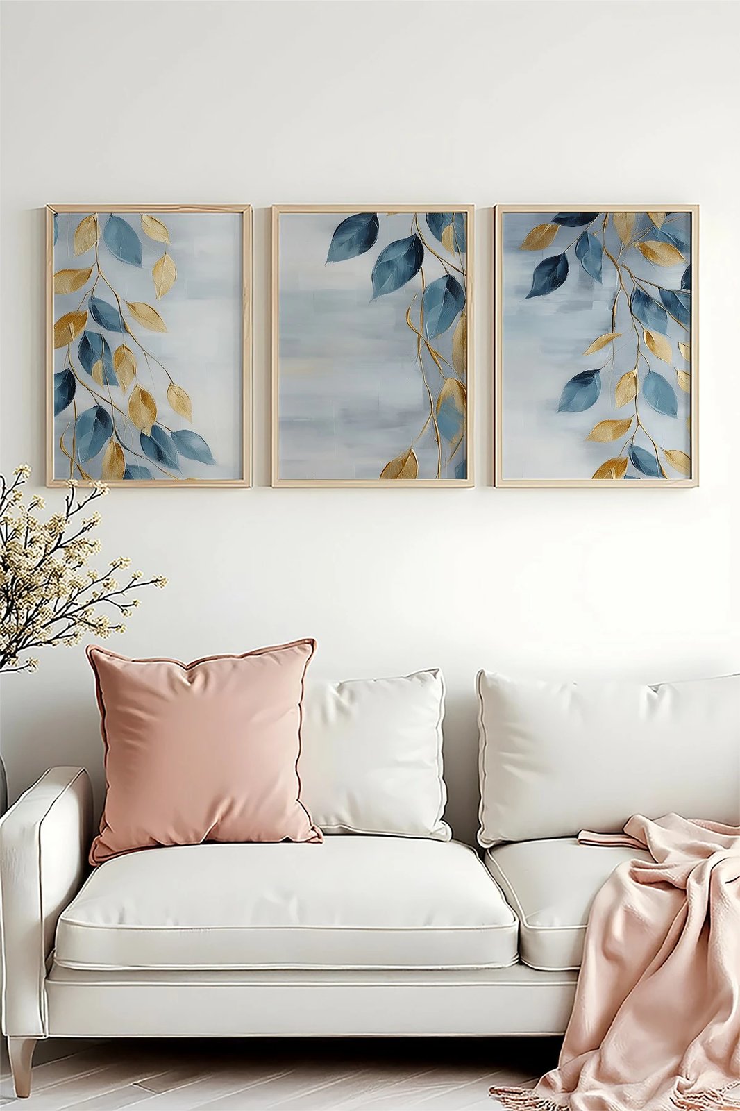 Pikturë dekorative me kornizë MDF (3 copë), Wallity, Huhu476, 50x35