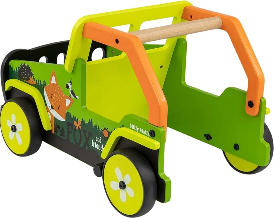 Ecëse druri, Viga, Explorer Fox and Friends, fren bllokues, hapësirë për lodra, 12-36 muaj, ngjyra sipas fotos