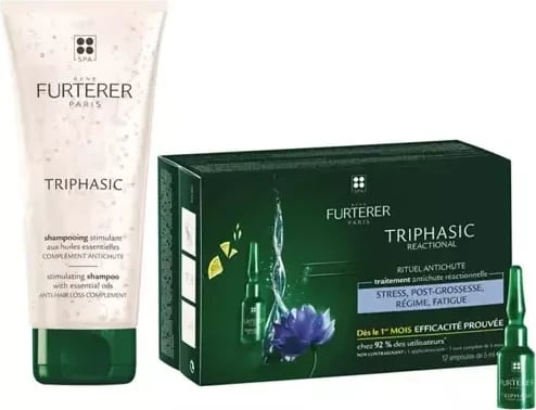 Set trajtimi kundër rënies së flokëve Rene Furterer Triphasic Reactional unisex 12x5ml 2 copë