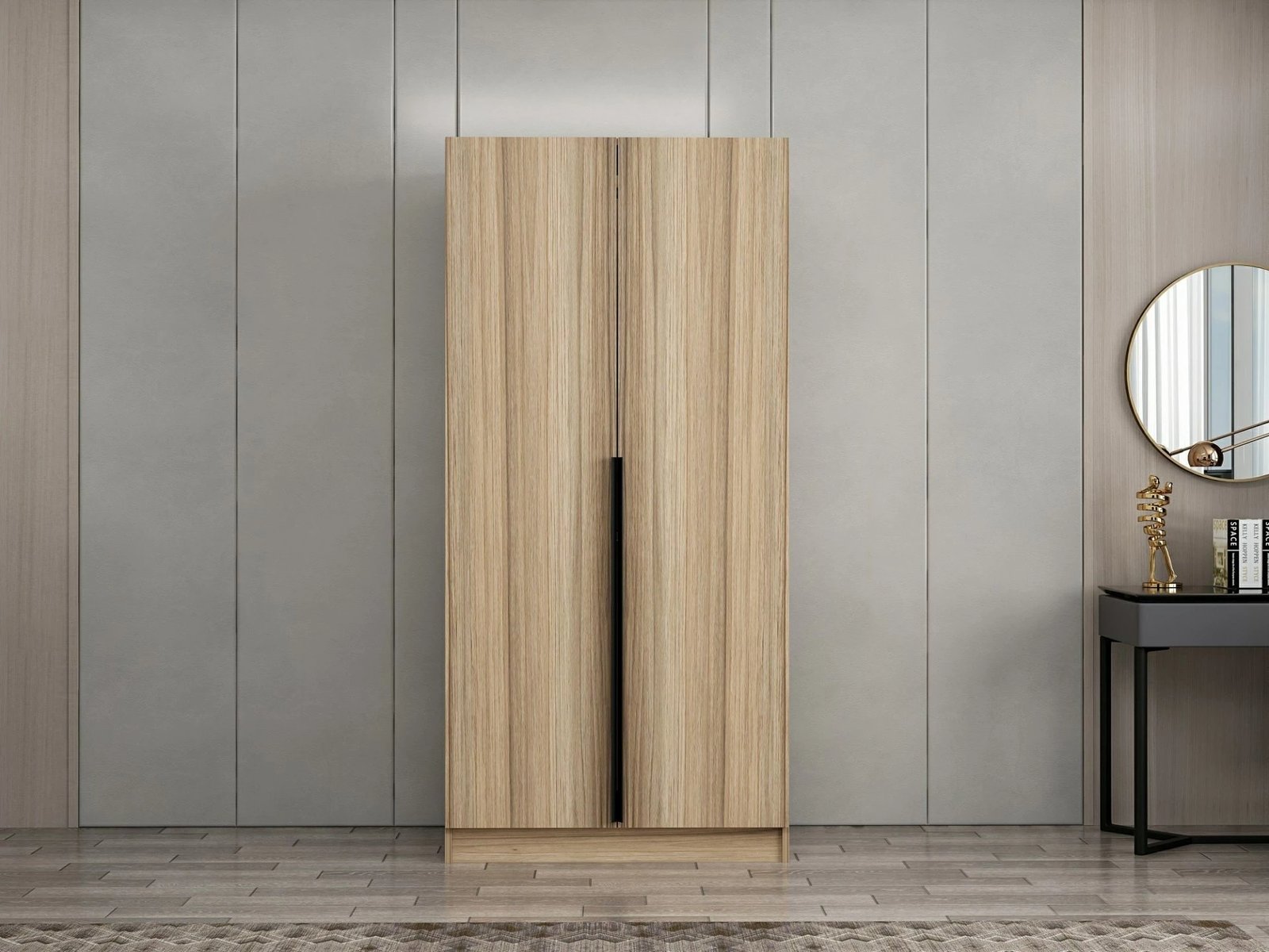 Dollap Hanah Home, Kale Plus, ngjyrë lisi, 210cm