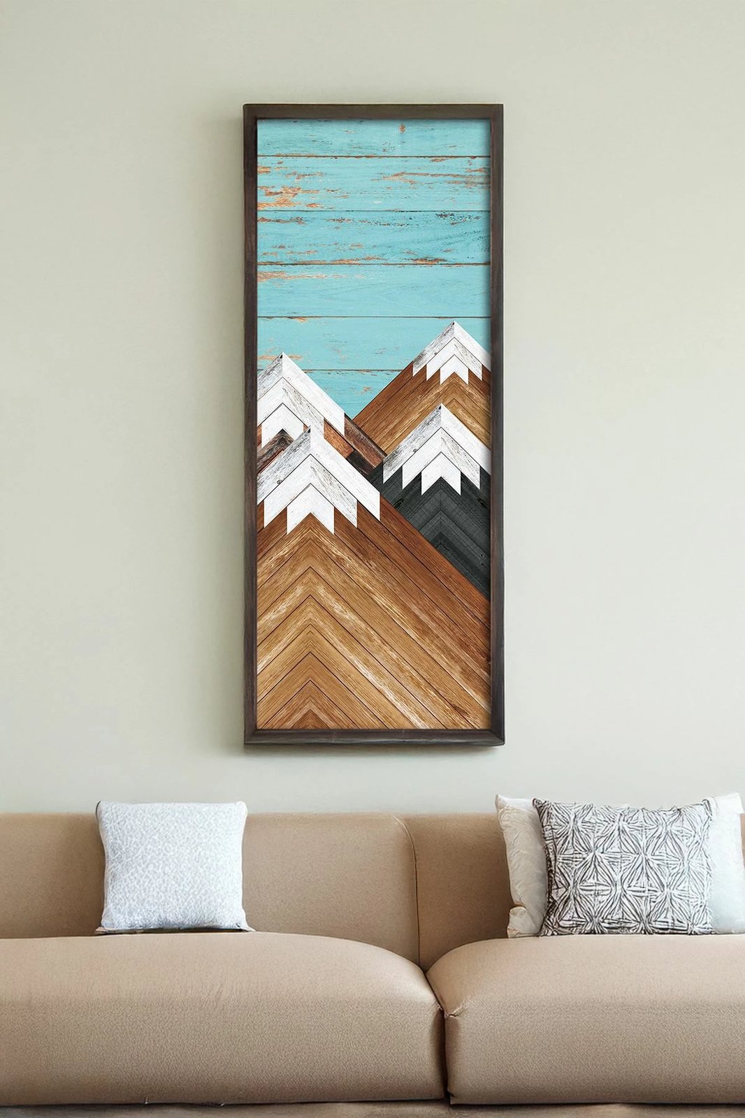 Pikturë dekorative me kornizë MDF, Wallity, Artsmdfyty46-7033, shumëngjyrëshe, 70x33cm