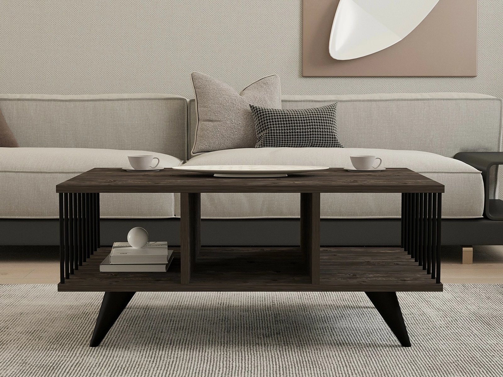 Tavolinë kafeje Hanah Home, Bert, ngjyrë antracit