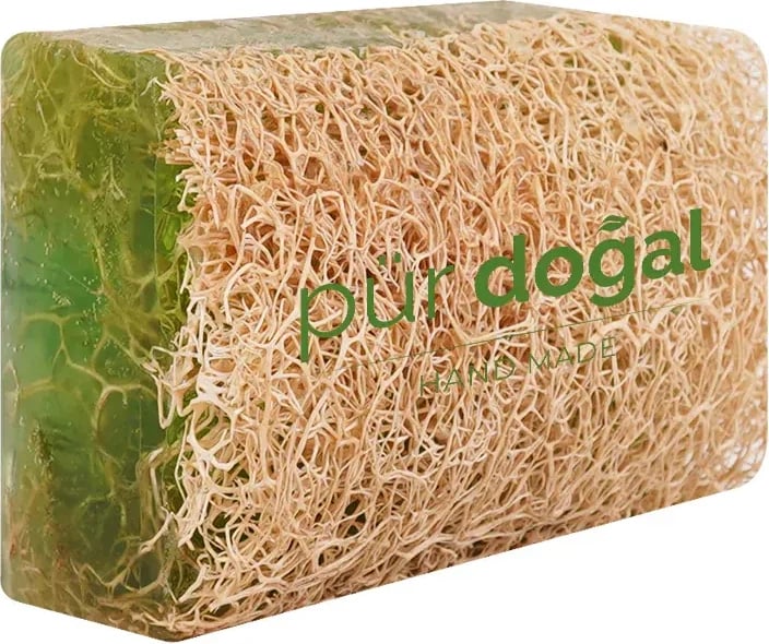 Pür Doğal Natural 100% Sapuni Natyral me Fibrë Kungulli dhe Aloe Vera për Fytyrë dhe Trup