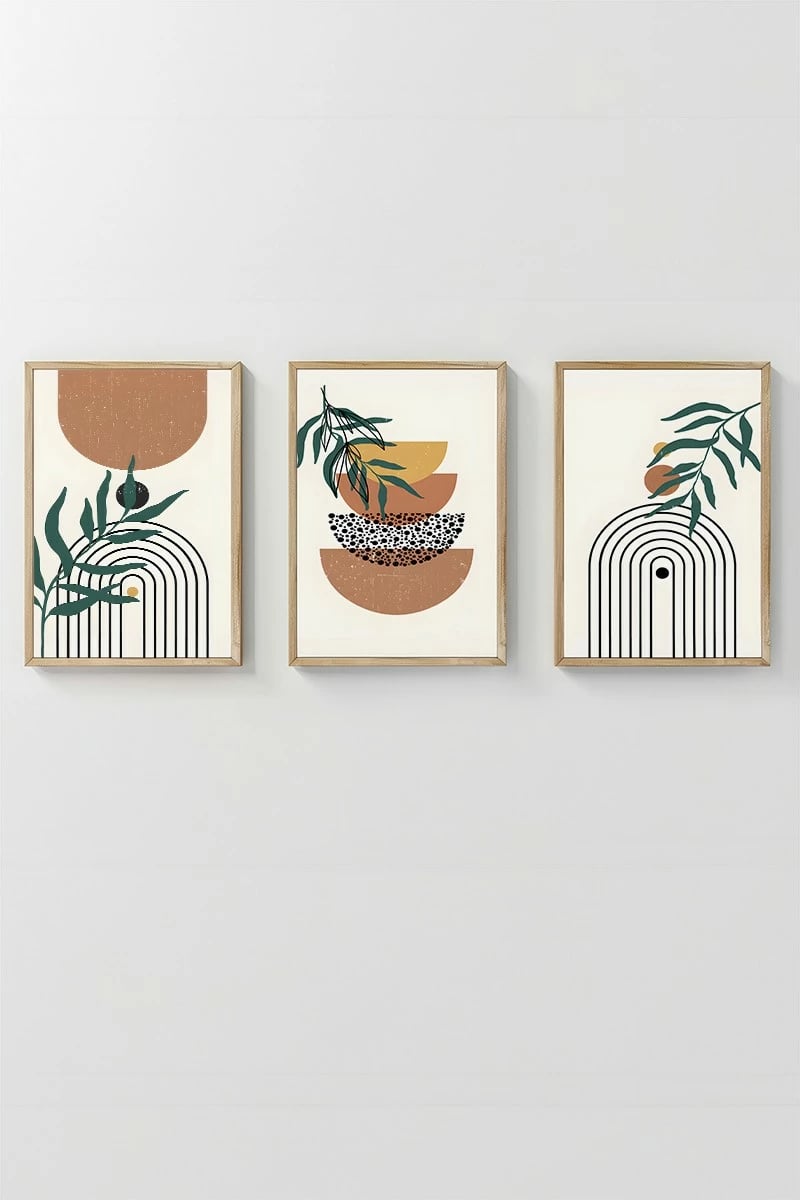Set pikturash dekorative me kornizë, 3 copë, Wallity, 3Dartsohoset130