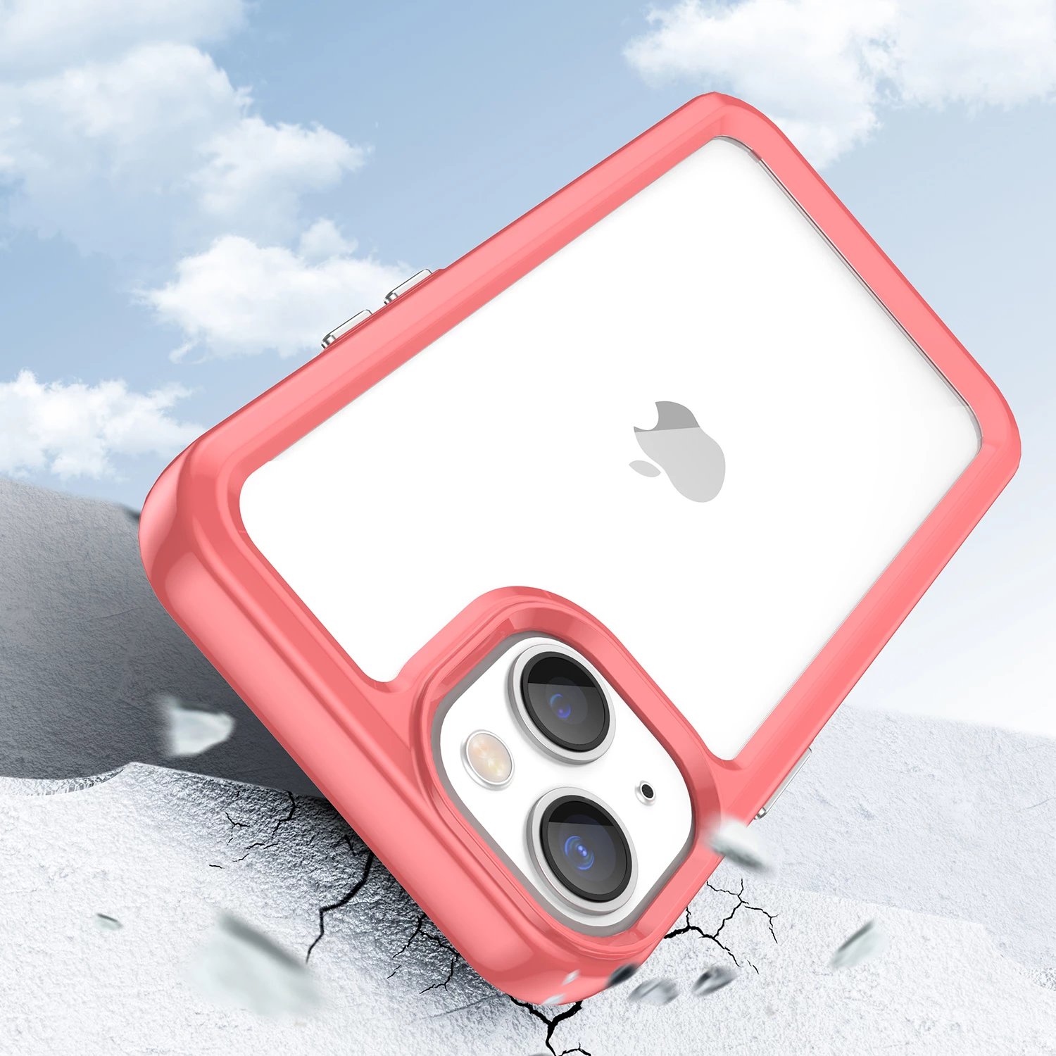 Mbështjellës Hurtel Outer Space Case për iPhone 14, hard cover me kornizë xheli, Kuqe Mbështjellës Hurtel Outer Space Case për iPhone 14, hard cover me kornizë xheli, Kuqe