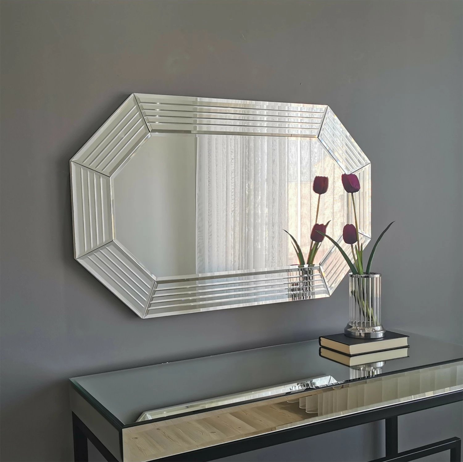 Pasqyrë Hanah Home, A310Y, ngjyrë argjendi