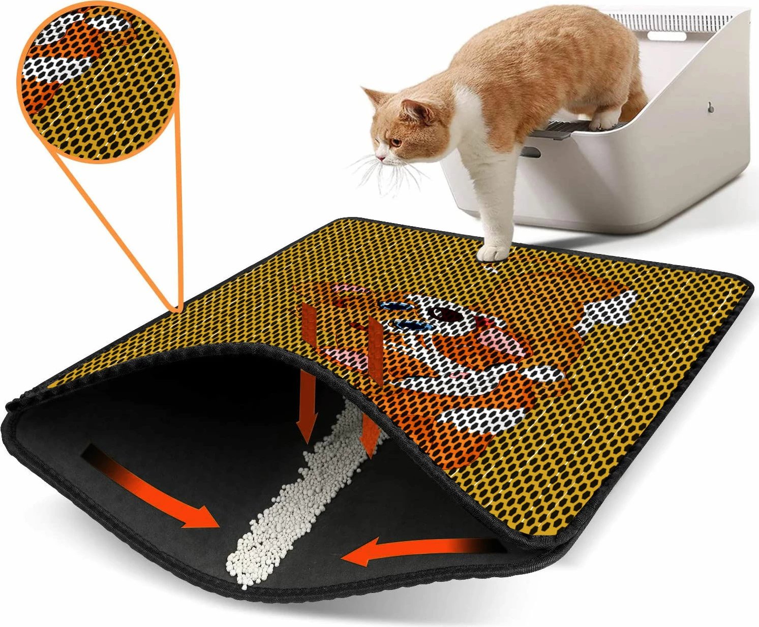 Tapet për rërë mace, shumëngjyrësh, Paws & Whiskers, Nrszn0021, 45x60cm