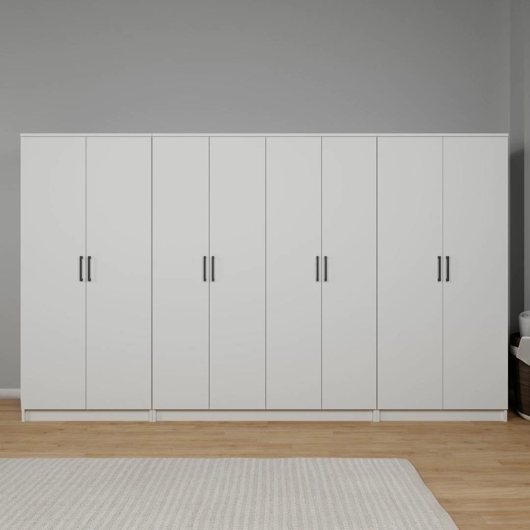 Dollap rrobash Skye Decor, Kardelen 1600-108, i bardhë, 300x180x51.8cm