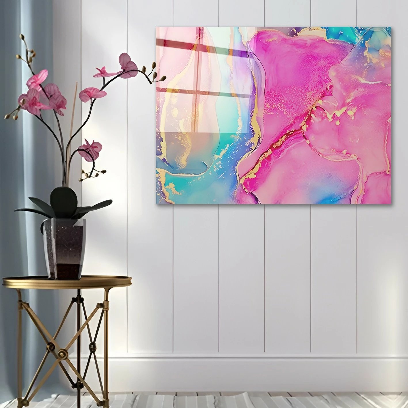 Pikturë dekorative prej xhami të temperuar, shumëngjyrëshe, Wallity 2067, 70x100cm