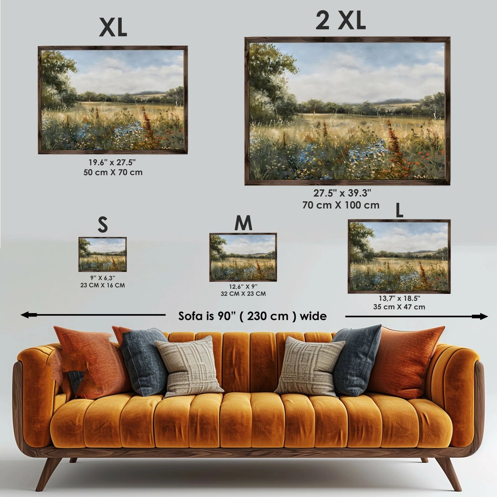 Pikturë dekorative me kornizë MDF, shumëngjyrëshe, Wallity GE191-L