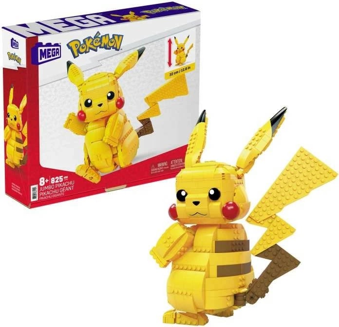 Set ndërtimi Mega Bloks Pokémon Pikachu, 825 pjesë, Verdhë