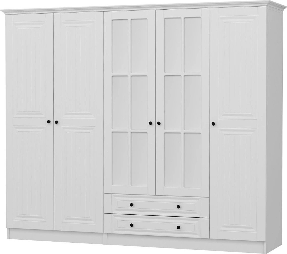 Dollap për dhomë gjumi, ngjyrë e bardhë, Skye Decor, Kale - 4782