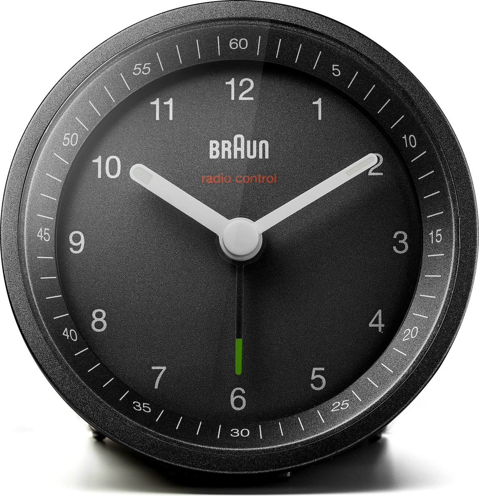 Alarm Braun BC07, quartz, analog, zi, backlight verdhë Alarm Braun BC07, quartz, analog, zi, backlight verdhë