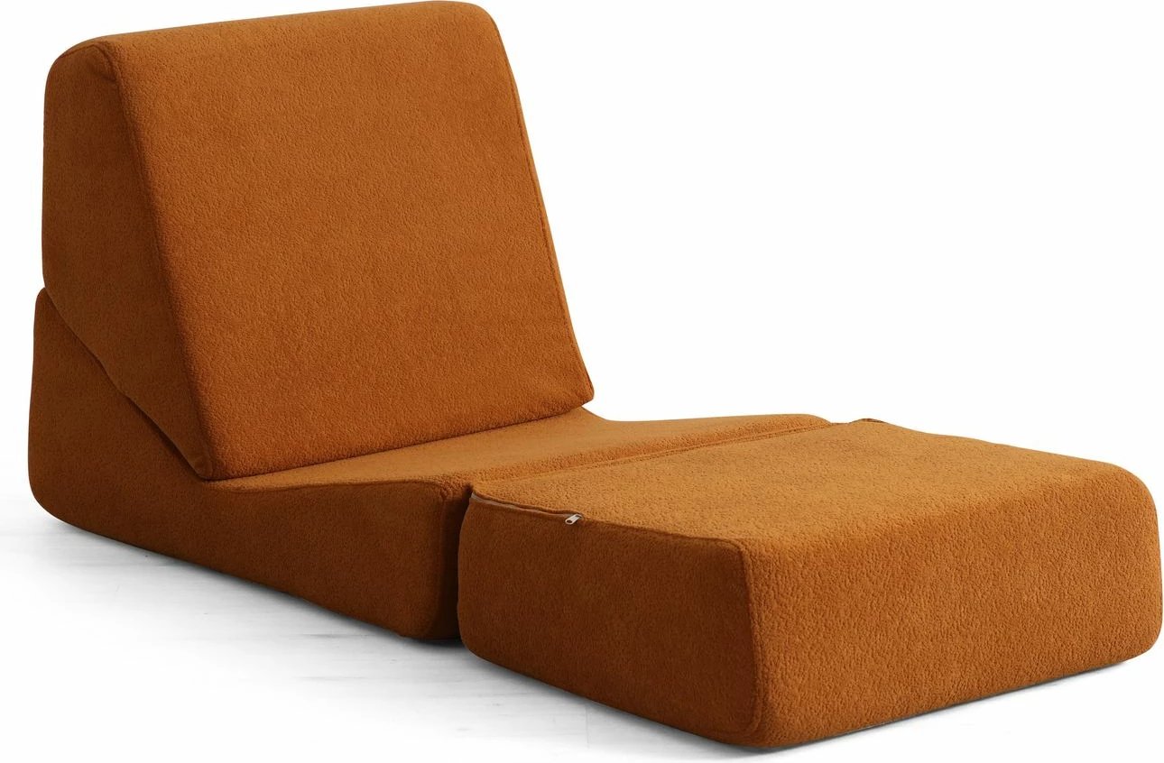 Krevat-kolltuk një vendësh, ngjyrë portokalli mat, Origami Convertable