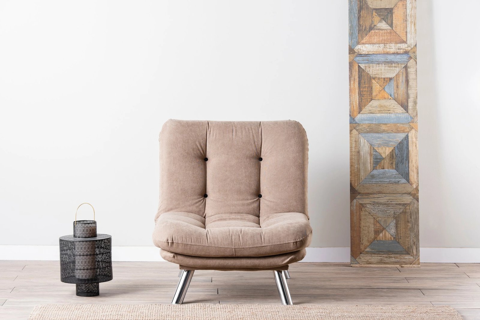 Karrige një vendëshe Atelier del Sofa, Misa Solo, ngjyrë mink